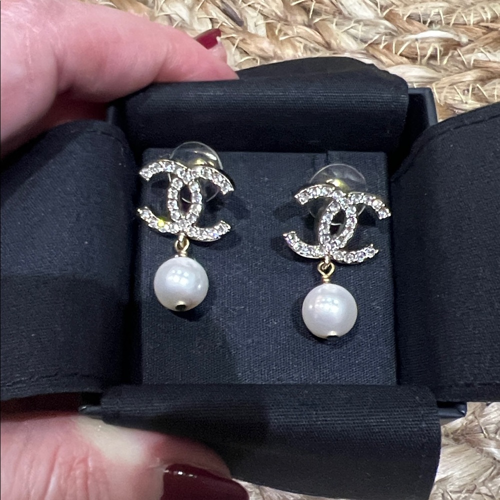 Chanel Pearl Drop Earrings